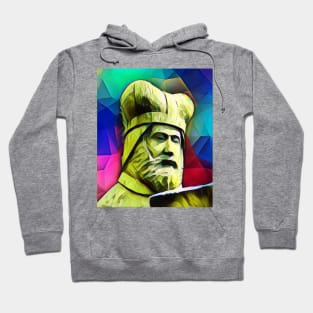 Geoffrey of Monmouth Colourful Portrait | Geoffrey of Monmouth Artwork 7 Hoodie